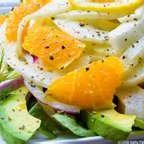 Vegan Fennel Arugula Citrus Avacado Salad