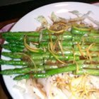 Grilled Asparagus With Orange Wasabi Dressing