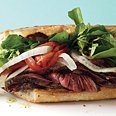 Grilled Steak Sandwiches With Marinated Watercress...