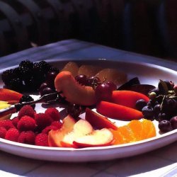 Fresh Fruit With Cherry Coulis