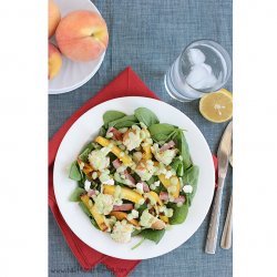 Spinach Salad With Peaches And Goat Cheese