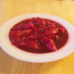 Red Cabbage and Orzo Soup