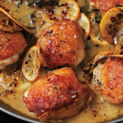 Roasted Chicken Thighs with Lemon and Oregano