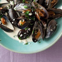 Mussels in Green Peppercorn Sauce