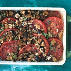 Baked Tomatoes with Hazelnut Bread Crumbs