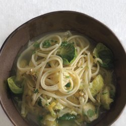 Linguine with Brussel Sprouts Barigoule