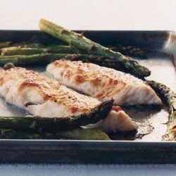 Miso-Glazed Sea Bass with Asparagus
