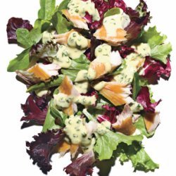 Spring Greens with Smoked Fish and Herbed Aioli