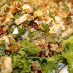 Turkey And Israeli Couscous Salad With A Curry Vin...