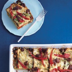 Sausage Fontina And Bell Pepper Strata