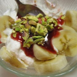 Greek Yogurt With Cherry Banana And Pistachio