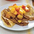 Tropical Fruit Crepes With Vanilla Bean And Rum Bu...