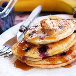 Banana And Blueberry Pancakes With Cinnamon-vanill...