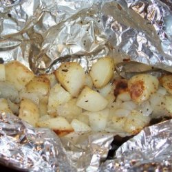 Grilled Potatoes Onions And Garlic