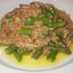Porcini And Asparagus Risotto With White Truffle O...