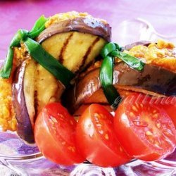 Spicy Chickpeas In Grilled Eggplant Purses