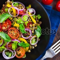 Red Bell Pepper and Tomato Salad