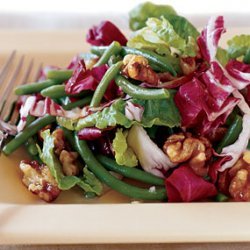 Radicchio and Haricot Vert Salad with Candied Walnuts