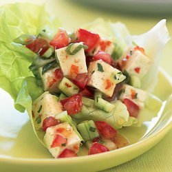 Spicy Lime and Herbed Tofu in Lettuce Cups