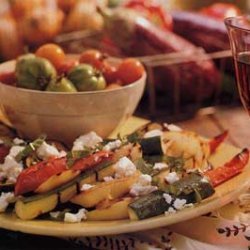 Grilled Ratatouille Salad with Feta Cheese
