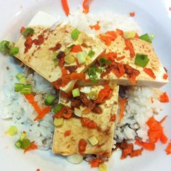 Silken Tofu and Carrot with Soy-Ginger Sauce