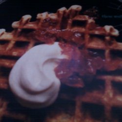 Rachael Rays Savory Ricotta Waffles With Red Hot J...
