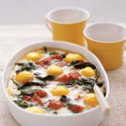 Baked Eggs With Spinach And Tomatoes