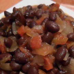 Sweet And Spicy Black Beans, My Version