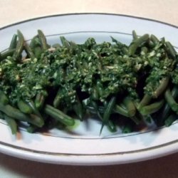 Green Beans With Cilantro Sauce