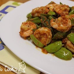 Stir Fry 3 Kinds Of Beans And Prawns With Sambal B...