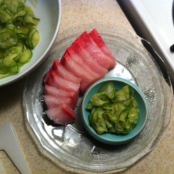 Quick Wasabi Cucumber Pickles