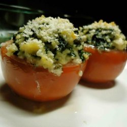 Cheesy Spinach Stuffed Tomatoes