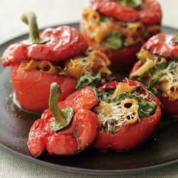 Roasted-pepper-pasta-stuffed Peppers