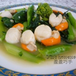 Stir Fried Scallops With Gai Lan (chinese Broccoli...