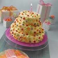 Fun Dotted Tiered Birthday Cake