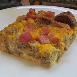 Overnight Ham and Cheese Omelet