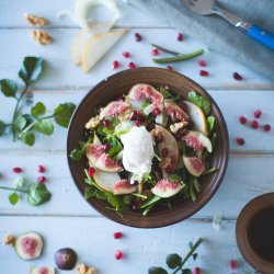Watercress, Pear and Pomegranate Salad