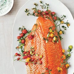 Slow-Roasted Salmon with Cherry Tomatoes and Couscous