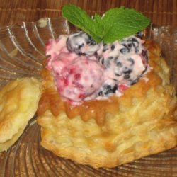 Mascarpone Coated Berries In Puff Pastry