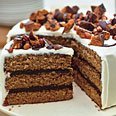 Chocolate-peanut Butter Cake With Cream Cheese And...