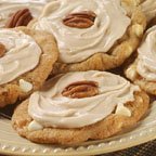 Frosted Maple Pecan White Chip Cookies