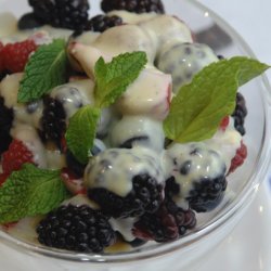 Mixed Berries With Hot White Chocolate Sauce