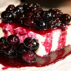 Lemon Blueberry Cheesecake With Cornmeal Crumble C...