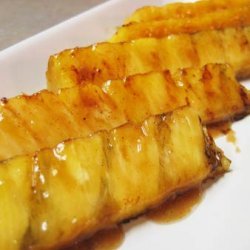 Grilled Pineapple Spears With Brown Sugar Glaze