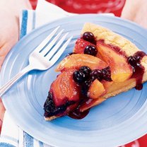 Really Rustic Peach-blueberry Tart
