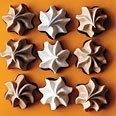Chocolate Dipped Vanilla Coffee Meringue Stars