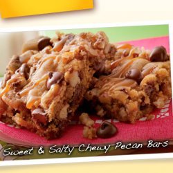Sweet And Salty Chewy Pecan Bars