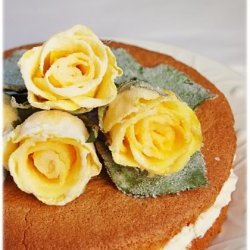 Lemon And Almond Sponge Cake With Sugar Frosted Ro...
