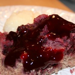 Steamed Blackberry Pudding With A Blackberry Sauce