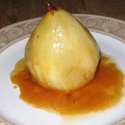 Ginger Ale Poached Pear With Candied Ginger-gorgon...